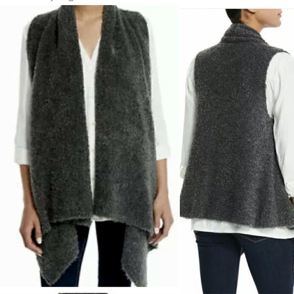SOFT JOIE Orrin Dark Grey Boucle Vest-S